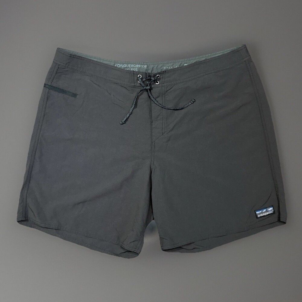 Patagonia Shorts Board Shorts Swimwear Lightweight Swim Trunks Gray Mens 44